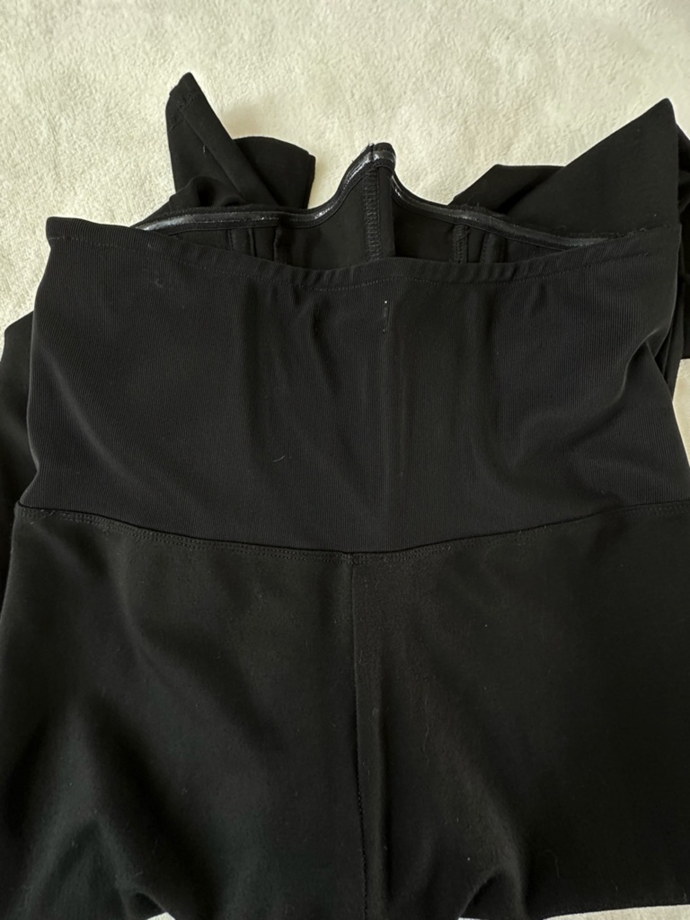 Leith Black High-Waist Lace-Up corset pants
